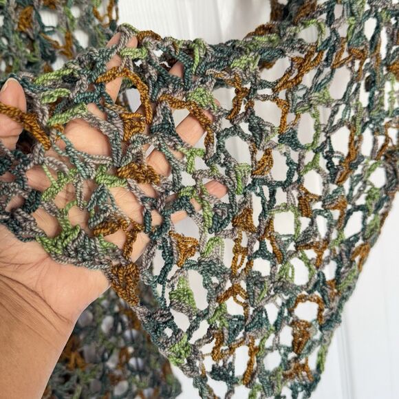 Women Crochet Scarf Multicolor Boho Colorful - Picture 5 of 7